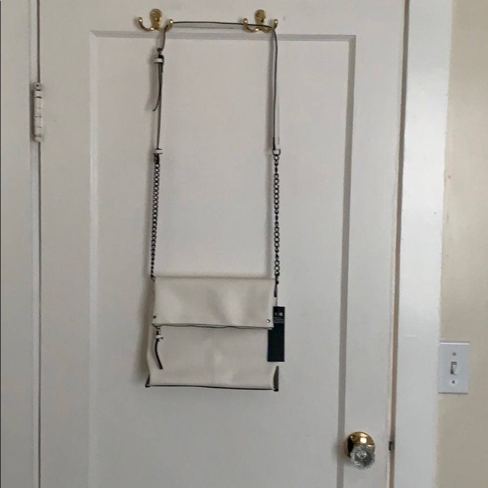 White Envelope Bag with Chain Strap